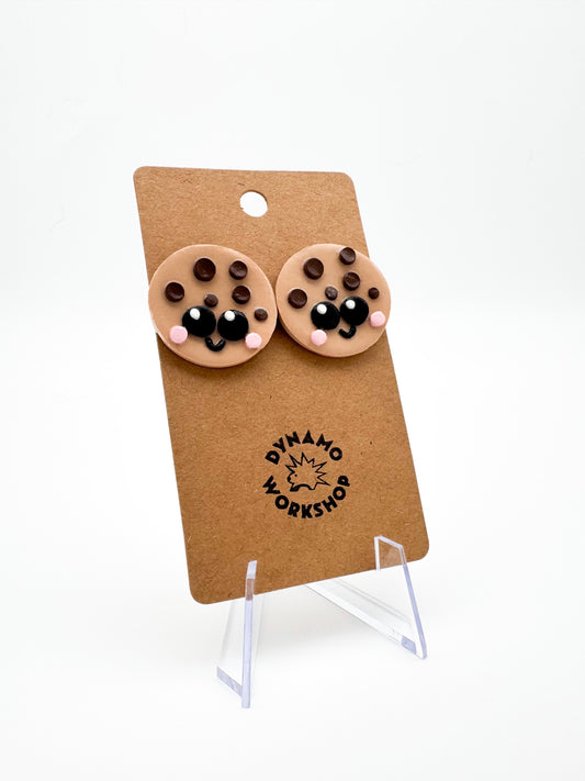 Chocolate Chip Cookie Stud Earrings