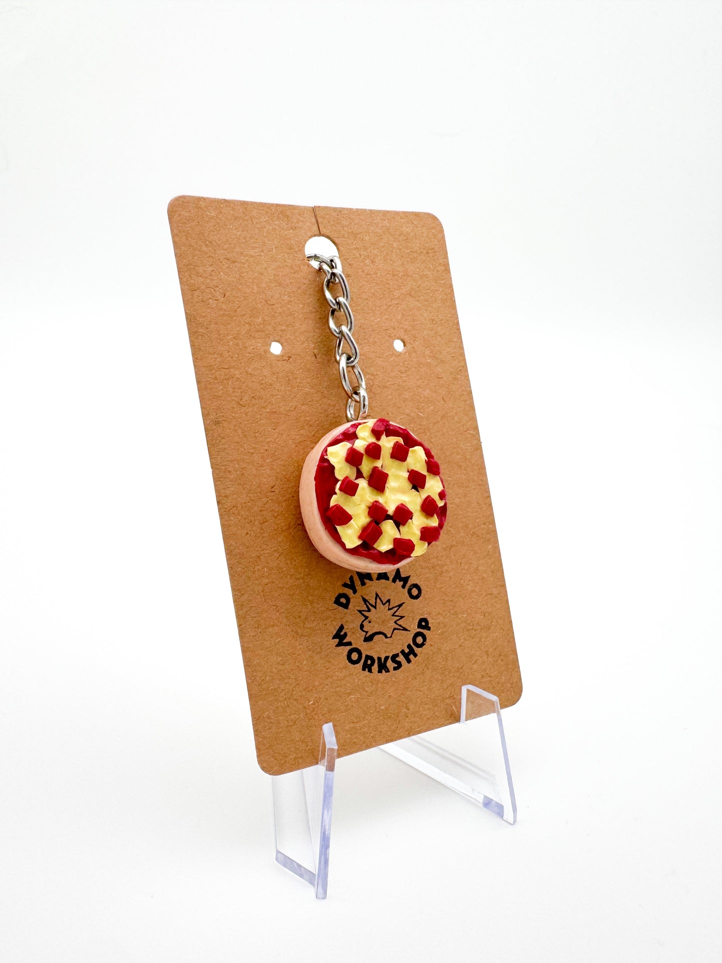 Pizza Bagel Keychain