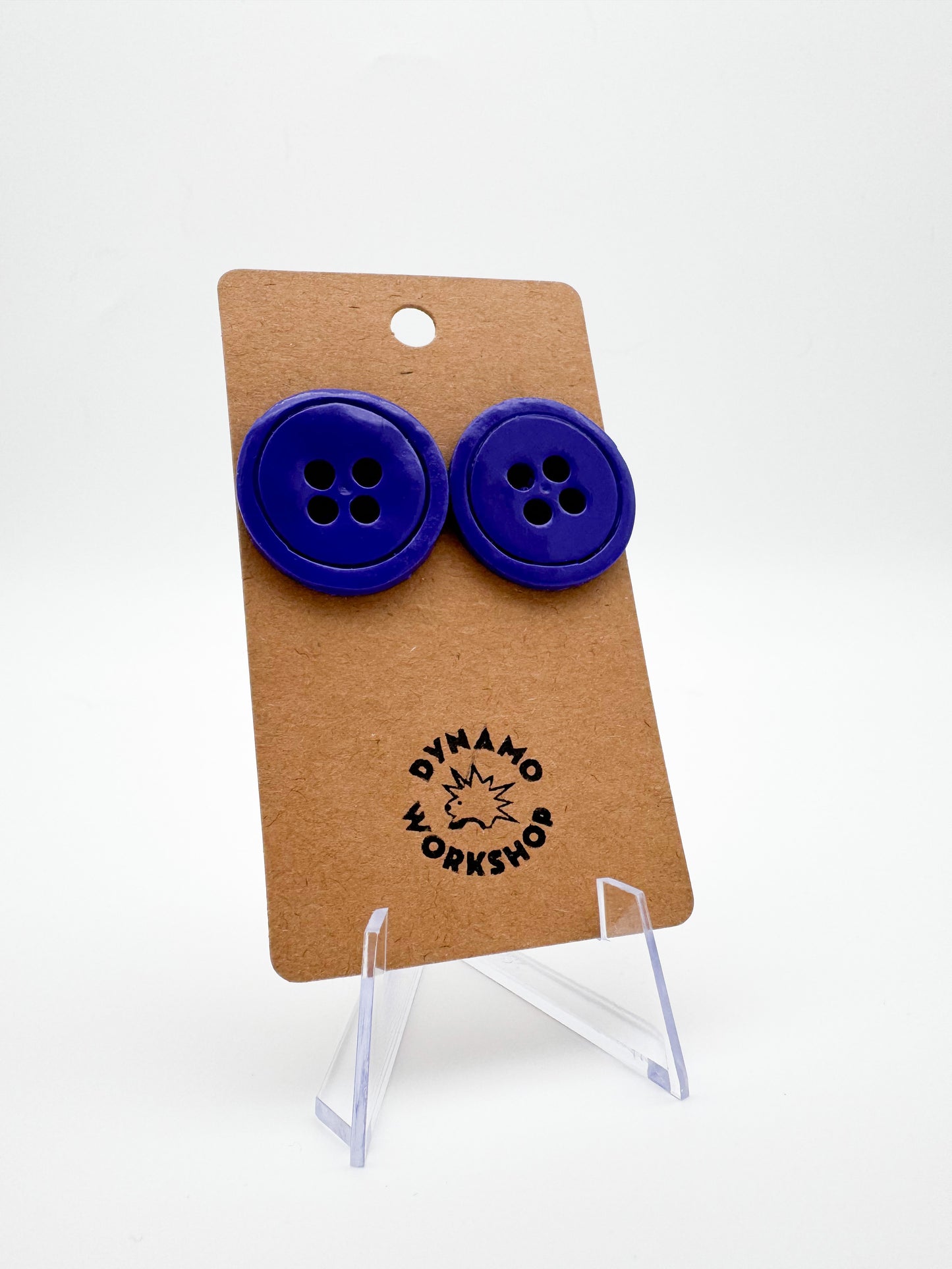 Button Stud Earrings